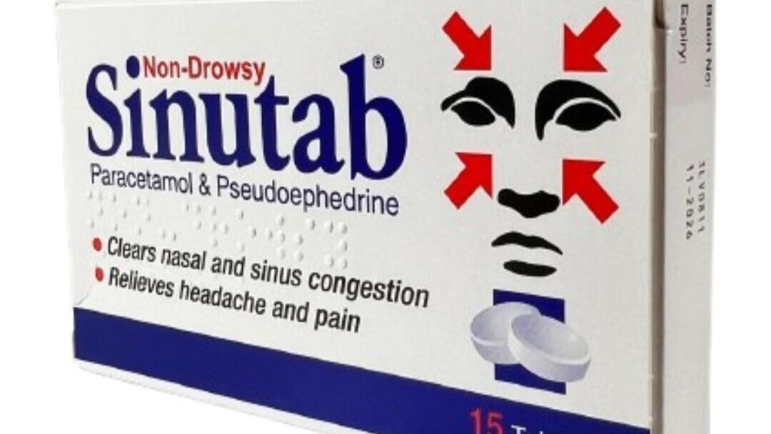 Sinutab Non-Drowsy tablets (Pack of 15)