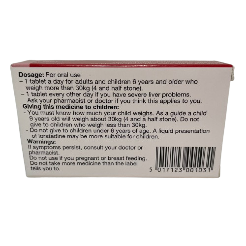 Loratadine 10mg Tablets thumbnail