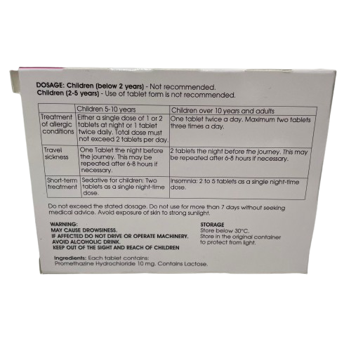 Promethazine 10mg Tablets thumbnail